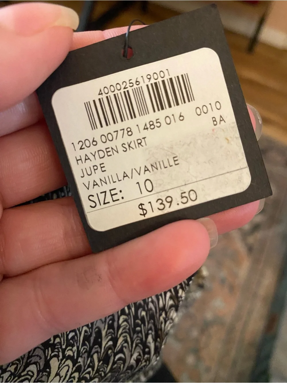 NWT Club Monoco Printed Silk Skirt